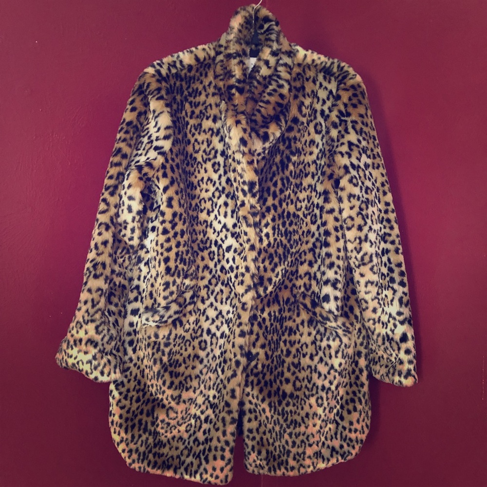 Animal print coat